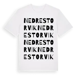 Nedre Storvik ordlek t-shirt – ekologisk bomull t-shirt från Pinshirt