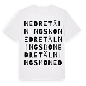 Nedre Tälningsbo ordlek t-shirt – ekologisk bomull t-shirt från Pinshirt