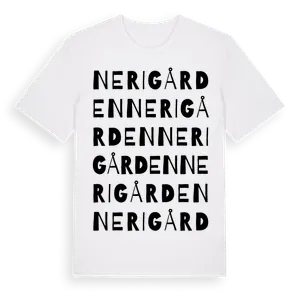 Nerigården ordlek t-shirt – ekologisk bomull t-shirt från Pinshirt
