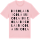 Pink Cotton t-shirt med Nicolai ordlek t-shirt