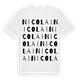 White t-shirt med Nicolai ordlek t-shirt