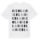 White t-shirt med Nicolai ordlek t-shirt