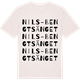 Vintage White t-shirt med Nils-Bengtsänget ordlek t-shirt