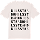 Vintage White t-shirt med Nilsstrand ordlek t-shirt