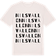 Vintage White t-shirt med Nilsvallen ordlek t-shirt