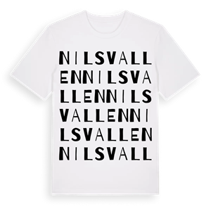 Nilsvallen ordlek t-shirt – ekologisk bomull t-shirt från Pinshirt