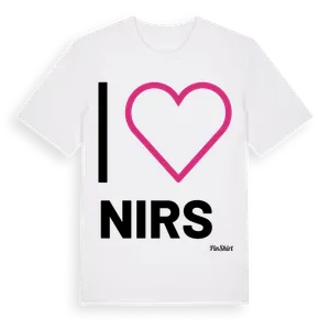 Jag älskar Nirs t-shirt stort tryck – ekologisk bomull t-shirt från Pinshirt