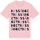 Pink Cotton t-shirt med Nissänget ordlek t-shirt