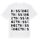 White t-shirt med Nissänget ordlek t-shirt