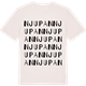 Vintage White t-shirt med Njupan ordlek t-shirt