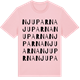 Pink Cotton t-shirt med Njuparna ordlek t-shirt