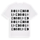 White t-shirt med Nolhed ordlek t-shirt