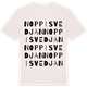 Vintage White t-shirt med Noppisvedjan ordlek t-shirt