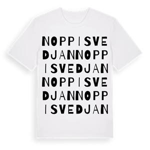 Noppisvedjan ordlek t-shirt – ekologisk bomull t-shirt från Pinshirt