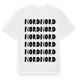 White t-shirt med Nord ordlek t-shirt