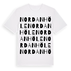 Nordanhöle ordlek t-shirt – ekologisk bomull t-shirt från Pinshirt