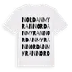 White t-shirt med Nordanmyran ordlek t-shirt