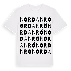 Nordanrö ordlek t-shirt – ekologisk bomull t-shirt från Pinshirt