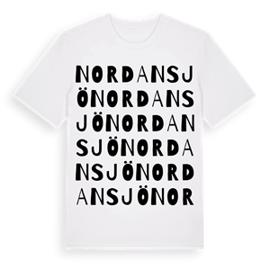 Nordansjö ordlek t-shirt – ekologisk bomull t-shirt från Pinshirt