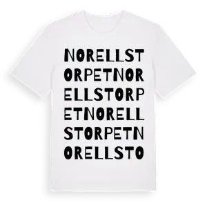 Norellstorpet ordlek t-shirt – ekologisk bomull t-shirt från Pinshirt
