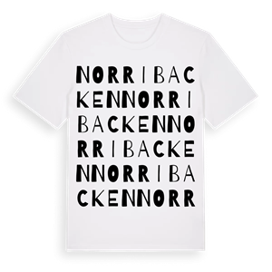 Norr i backen ordlek t-shirt – ekologisk bomull t-shirt från Pinshirt