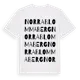White t-shirt med Norra Blommaberg ordlek t-shirt