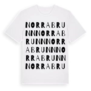Norra Brunn ordlek t-shirt – ekologisk bomull t-shirt från Pinshirt