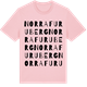 Pink Cotton t-shirt med Norra Furuberg ordlek t-shirt