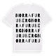 White t-shirt med Norra Furuberg ordlek t-shirt
