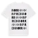 White t-shirt med Norra Hamnpiren ordlek t-shirt