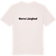 Vintage White t-shirt med Norra Långhed fetstil t-shirt