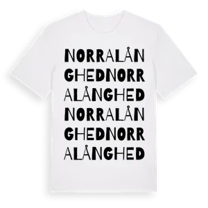 Norra Långhed ordlek t-shirt – ekologisk bomull t-shirt från Pinshirt