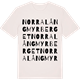 Vintage White t-shirt med Norra Långmyrberget ordlek t-shirt