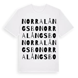 Norra Långsbo ordlek t-shirt – ekologisk bomull t-shirt från Pinshirt