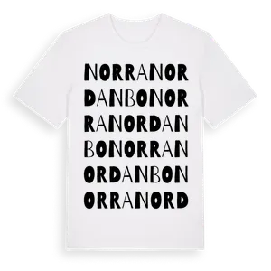 Norra Nordanbo ordlek t-shirt – ekologisk bomull t-shirt från Pinshirt