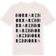 Vintage White t-shirt med Norra Ren ordlek t-shirt