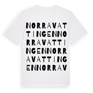 Norra Vattingen ordlek t-shirt – ekologisk bomull t-shirt från Pinshirt