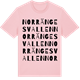 Pink Cotton t-shirt med Norrängesvallen ordlek t-shirt