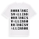 White t-shirt med Norrängesvallen ordlek t-shirt