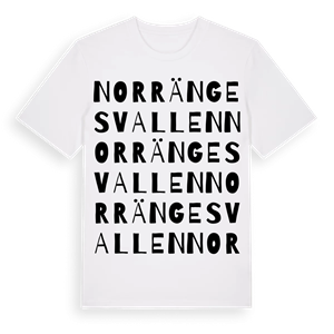 Norrängesvallen ordlek t-shirt – ekologisk bomull t-shirt från Pinshirt