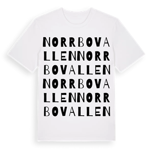 Norrbovallen ordlek t-shirt – ekologisk bomull t-shirt från Pinshirt