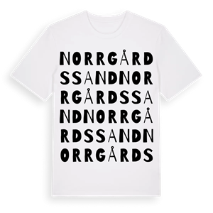 Norrgårdssand ordlek t-shirt – ekologisk bomull t-shirt från Pinshirt