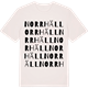 Vintage White t-shirt med Norrhäll ordlek t-shirt
