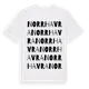 White t-shirt med Norrhavra ordlek t-shirt