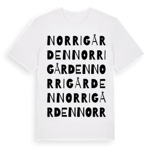 Norrigården ordlek t-shirt – ekologisk bomull t-shirt från Pinshirt