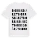 White t-shirt med Norrisnåret ordlek t-shirt