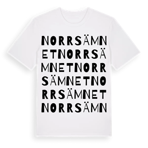 Norrsämnet ordlek t-shirt – ekologisk bomull t-shirt från Pinshirt