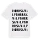 White t-shirt med Norrskvalp ordlek t-shirt