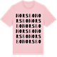 Pink Cotton t-shirt med Norsbo ordlek t-shirt