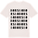 Vintage White t-shirt med Norsbo ordlek t-shirt